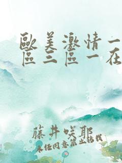 欧美激情一区二区三区一在线