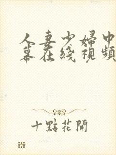 人妻少妇中文字幕在线视频