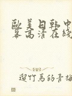 欧美日韩中文字幕高清在线观看