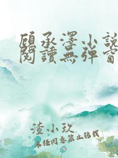 顾承泽小说免费阅读无弹窗