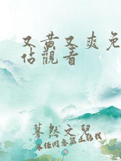 又黄又爽免费网站观看