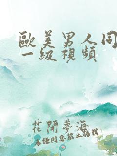 欧美男人同性恋一级视频