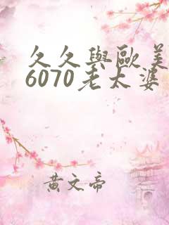 久久与欧美506070老太婆
