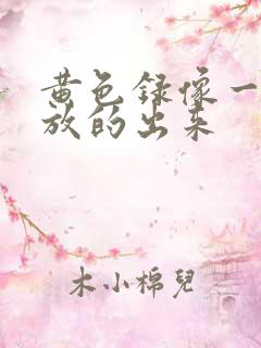 黄色录像一级片放的出来