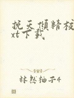 挽天倾精校版txt下载