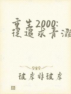 重生2000:从追求青涩校花同桌开始免费听书