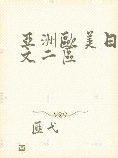 亚洲欧美日韩中文二区