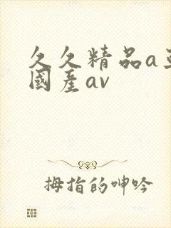 久久精品a亚洲国产av
