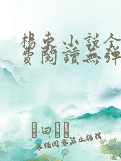 杨东小说全文免费阅读无弹窗