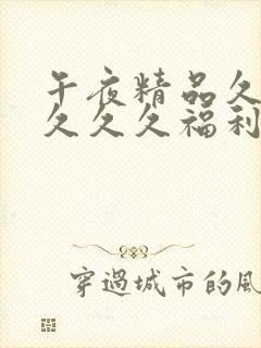 午夜精品久久久久久久福利