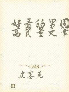 好看的男同小说高质量文笔好