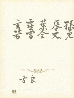 玄霆叶辰孙怡夏若雪全文免费阅读最新章节