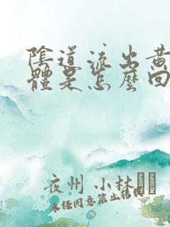 阴道流出黄色液体是怎么回事