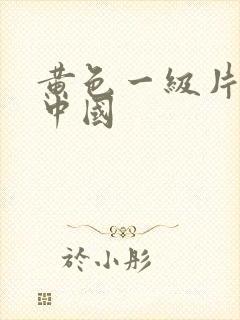 黄色一级片特黄中国