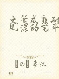 文笔成熟耐看古风浓的宅斗文