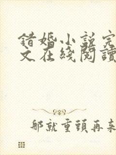 错婚小说完结全文在线阅读