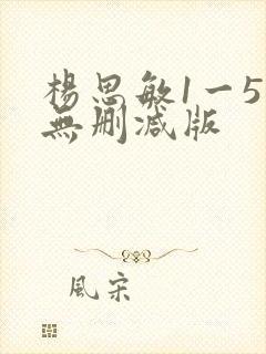 杨思敏1一5集无删减版