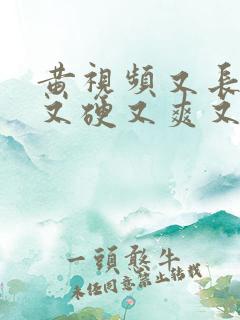 黄视频又长又粗又硬又爽又大