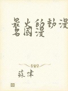 最火的动漫前十名国漫