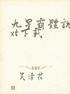 九星霸体诀最txt下载