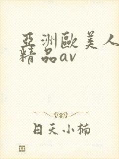 亚洲欧美人高清精品av