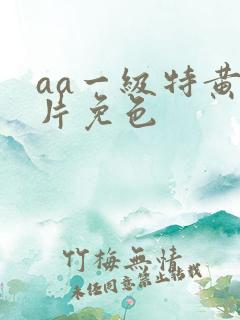 aa一级特黄大片免色