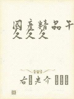 国产精品午夜久久久久