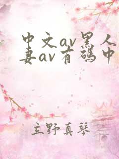 中文av黑人人妻av有码中文