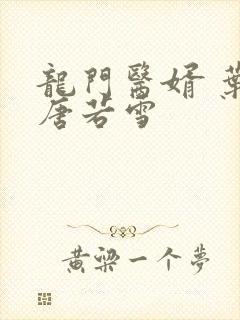 龙门医婿 叶凡唐若雪