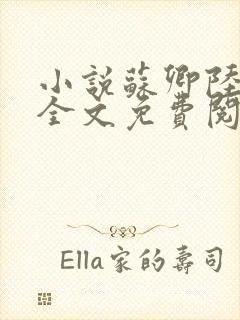 小说苏卿陆容渊全文免费阅读