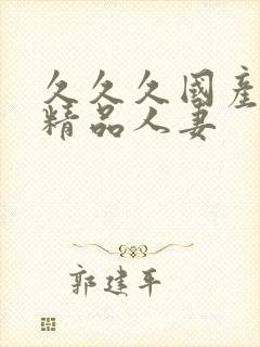 久久久国产日韩精品人妻