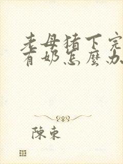 老母猪下完崽没有奶怎么办