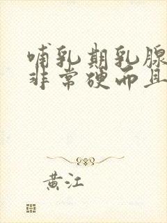 哺乳期乳腺硬块非常硬而且大