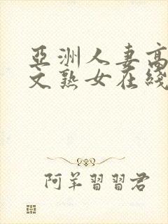 亚洲人妻高清中文熟女在线播放日韩字幕