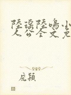 陆瑶陆鸣小说主人公全文免费阅读