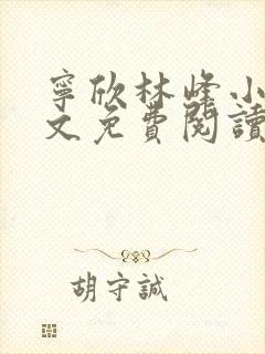 宁欣林峰小说全文免费阅读无弹窗