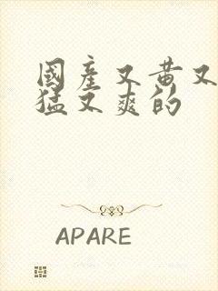 国产又黄又粗又猛又爽的