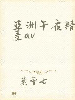 亚洲午夜精品国产av