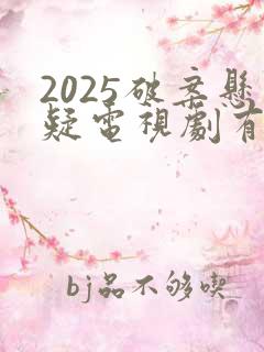 2025破案悬疑电视剧有哪些