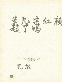 叶凡宋红颜在一起了吗