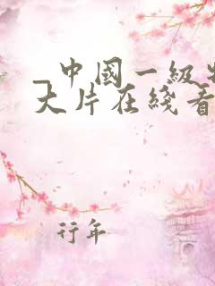 _中国一级特黄大片在线看