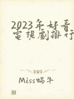 2023年好看电视剧排行榜前十名