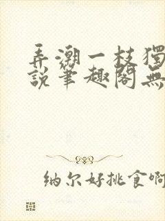 弄潮一枝独秀小说笔趣阁无弹窗