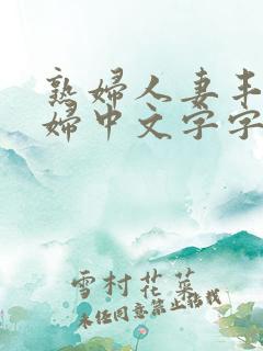 熟妇人妻丰满少妇中文字字幕