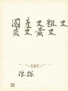 国产又粗又猛又爽又黄又