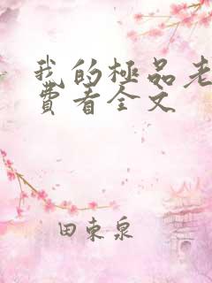 我的极品老婆免费看全文