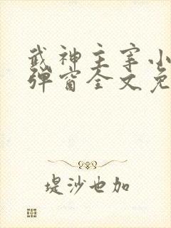 武神主宰小说无弹窗全文免费阅读