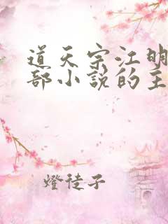 道天宗江明是哪部小说的主角