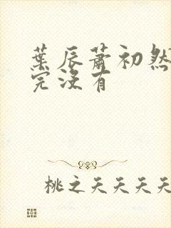 叶辰萧初然更新完没有