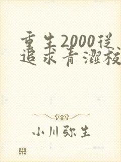 重生2000从追求青涩校花同桌开始小说完整版